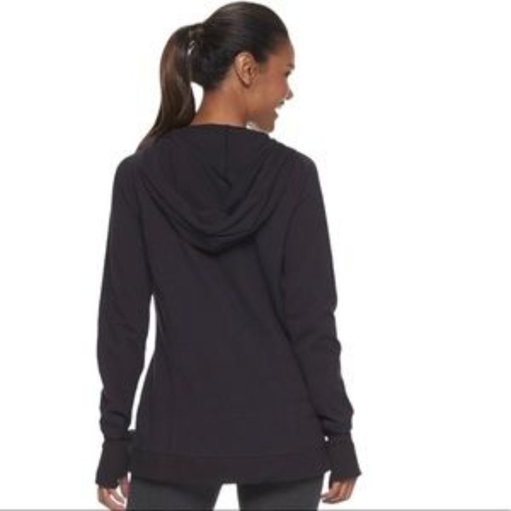 ❤️Women's Tek Gear Hooded Zipper Jacket Black❤️ - Picture 2 of 3